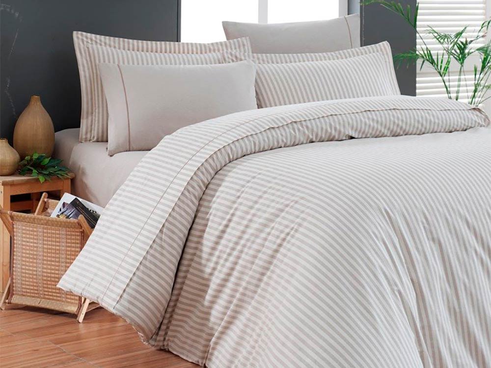 Постельное белье LINES THICK 240x260 Бежевый