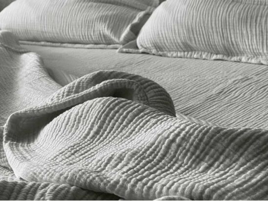 Постельное белье MUSLIN (двуспальное) 200x220 Серый