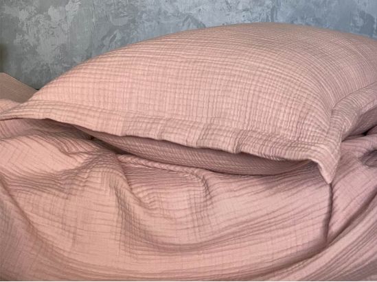 Постільна білизна MUSLIN (двоспальна) 200x220 Пудровий