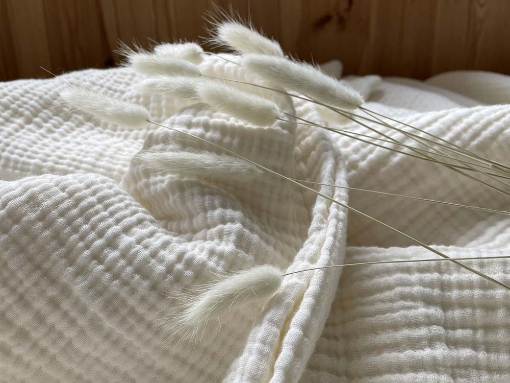 Постельное белье MUSLIN (полуторное) 150x220 Натуральный -4