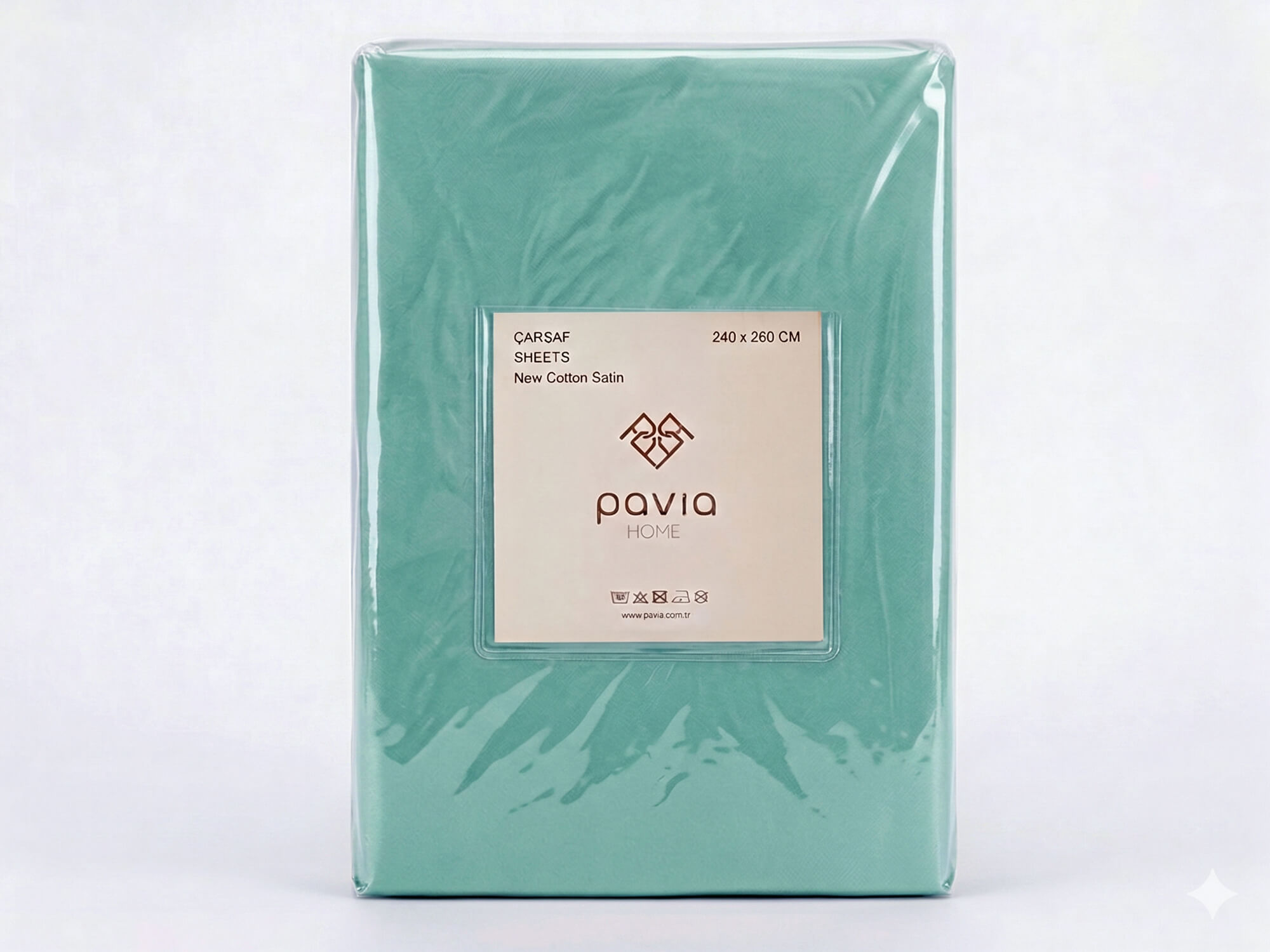 Простыня на резинке NEW SATEN 160x200 Зеленый -1