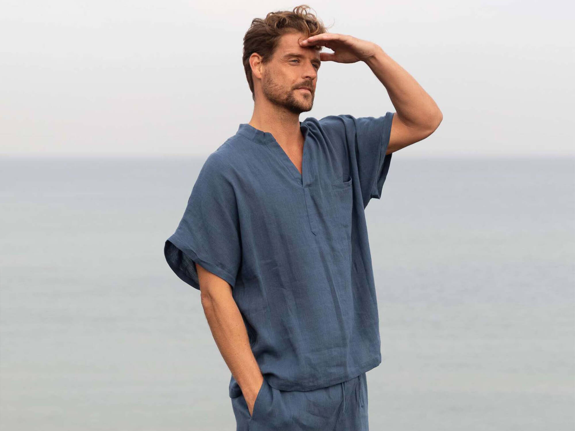 Мужская рубашка JUAN SHIRT SLEEVE TOP Синий