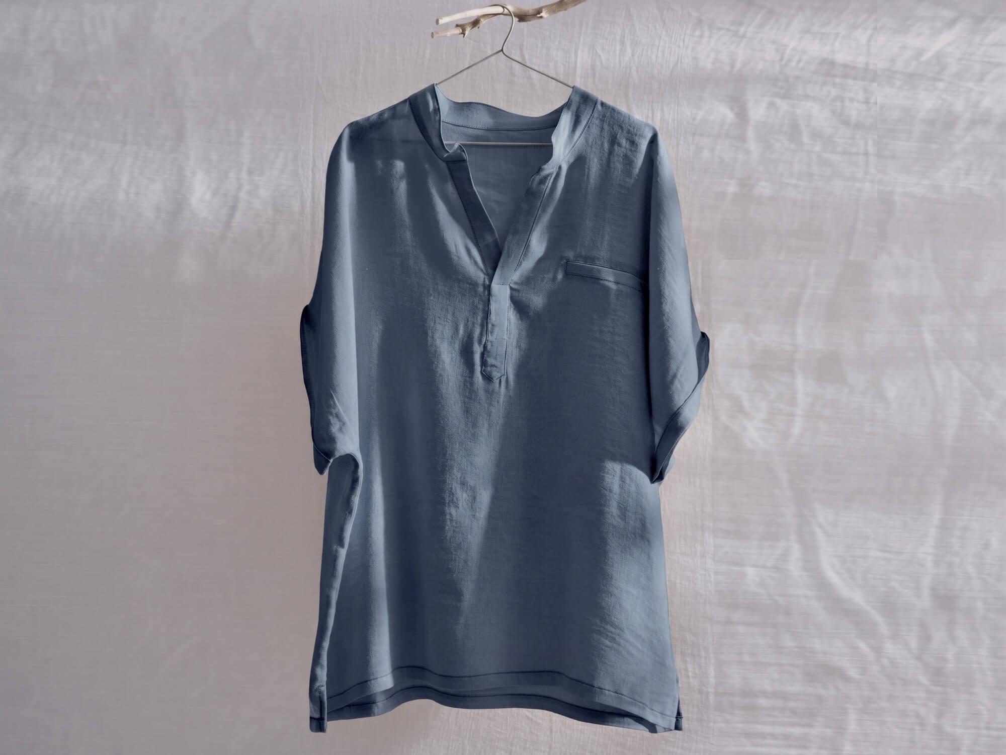 Мужская рубашка JUAN SHIRT SLEEVE TOP Синий -0