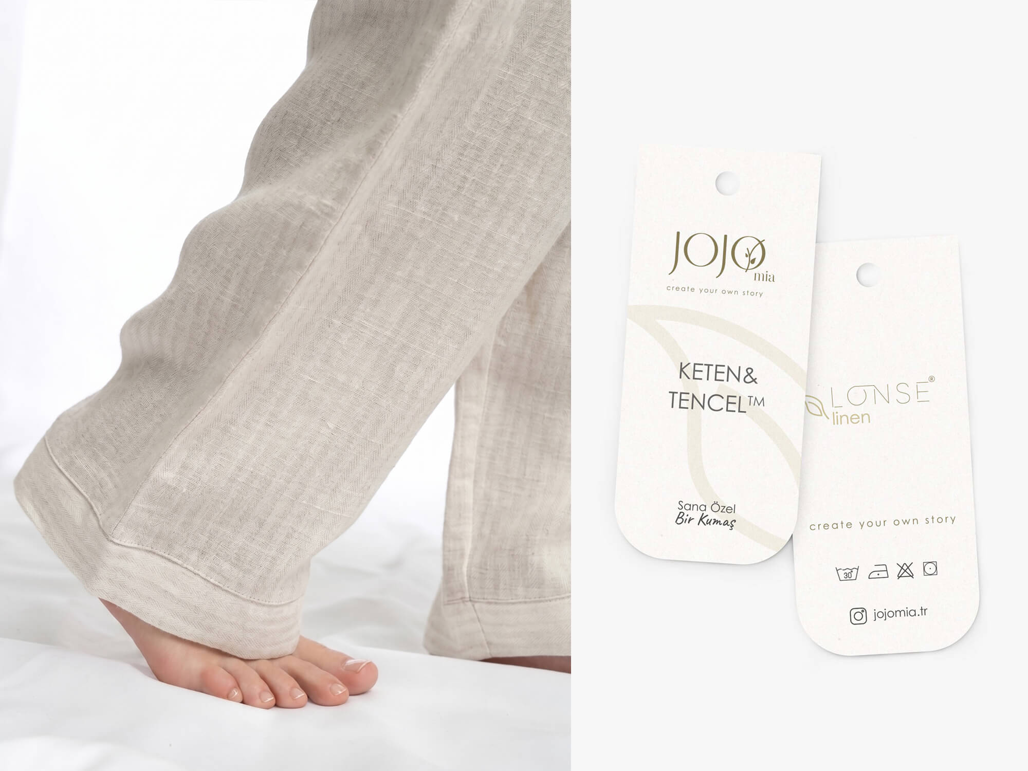 Женские штаны NATURA PANTS Кремовый -2