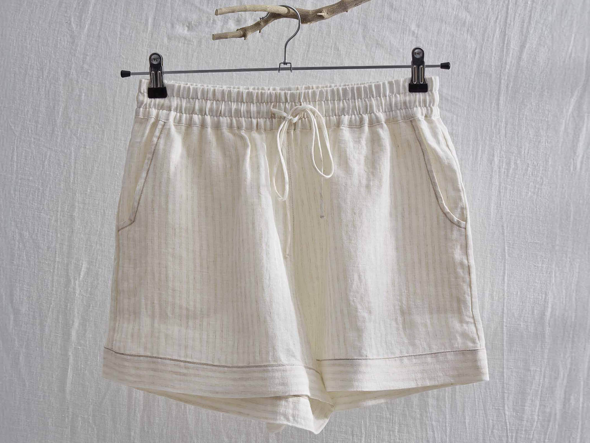 Женские шорты NATURA SHORTS Кремовый -0