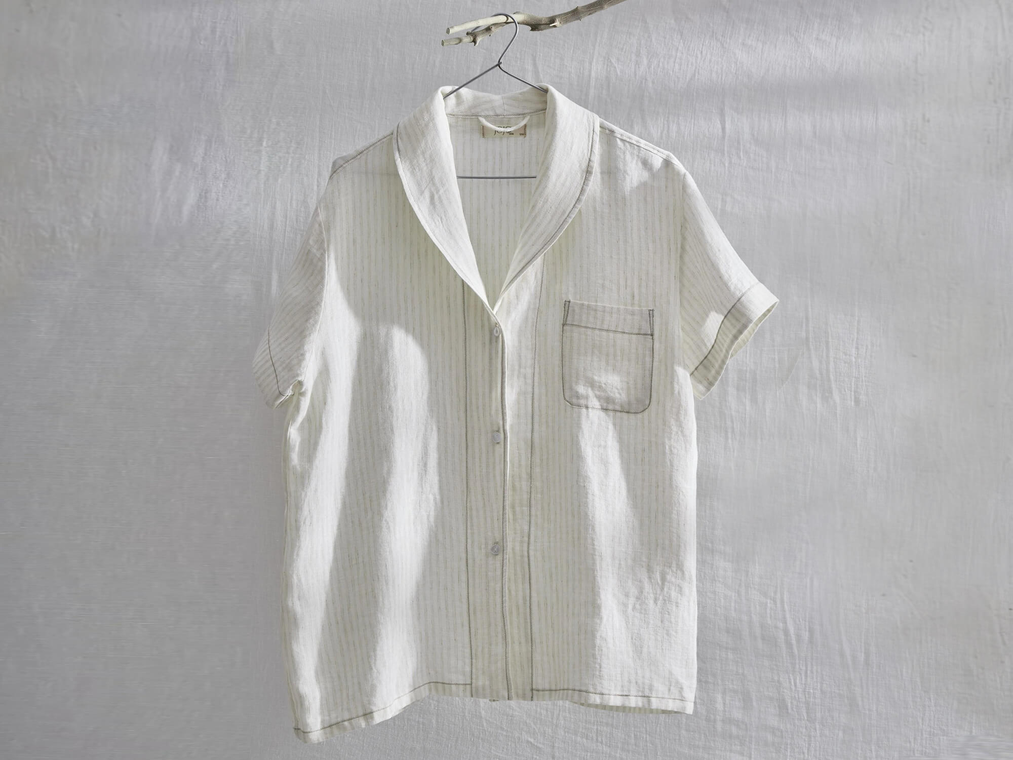 Женская рубашка NATURA SHIRT SLEEVE TOP Кремовый -0