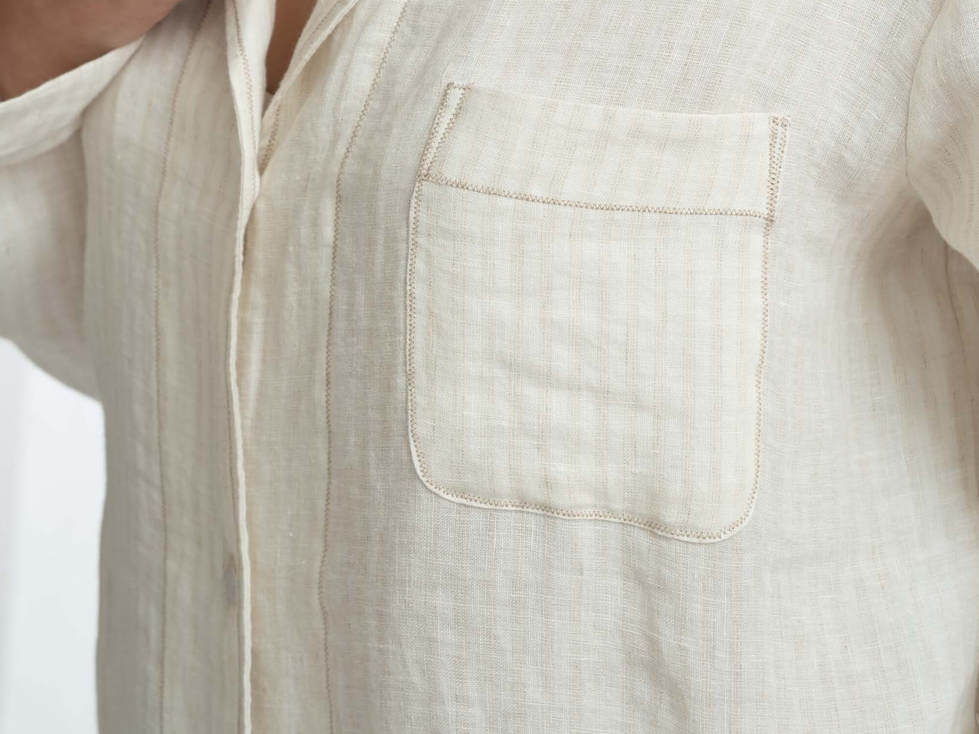 Женская рубашка NATURA SHIRT SLEEVE TOP Кремовый -2