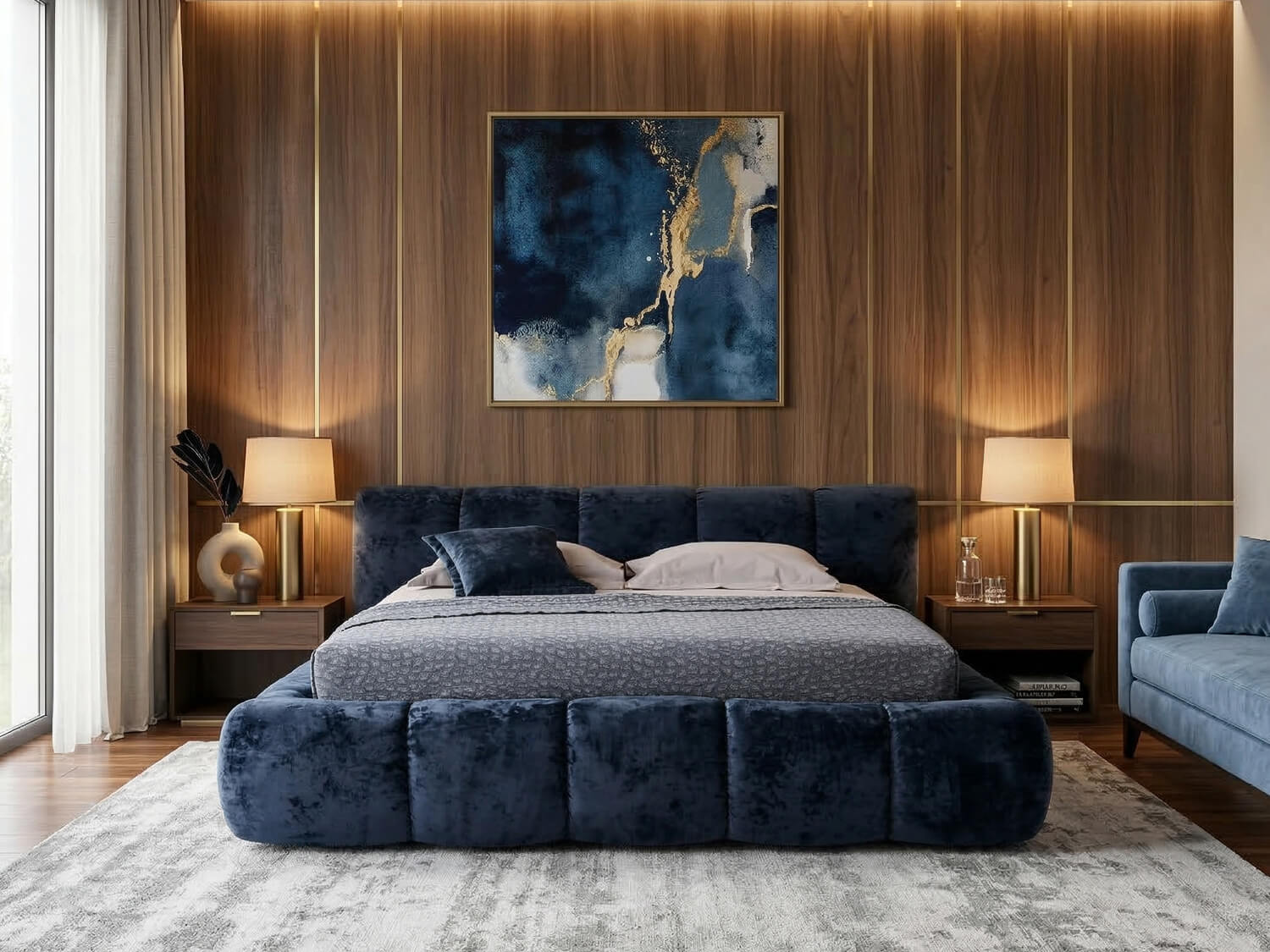 Тіна Luxe 180x200 Синій 2 -4